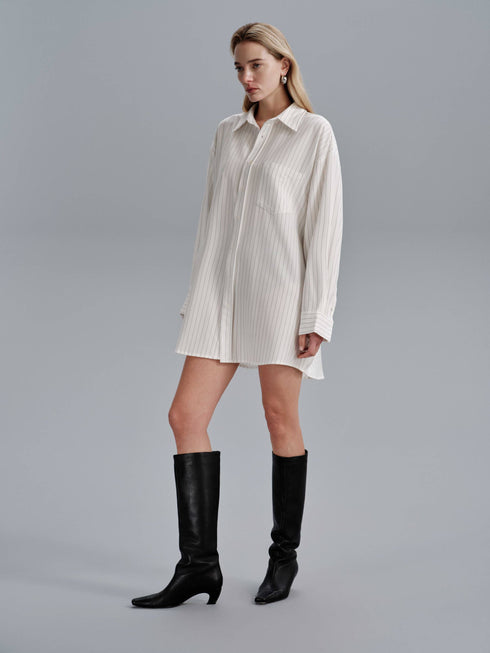 Chemise Rayée Lyra - Blanche